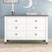 Wooden Storage Dresser Storage Cabinet With 6 Drawers And Sturdy Frame,Versatile Use