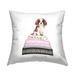 Stupell Trendy Fashion Books Glam Dog Printed Outdoor Throw Pillow Design by Amanda Greenwood