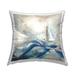 Stupell Sailboat Rolling Ocean Waves Printed Outdoor Throw Pillow Design by Leah Rei