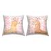 Stupell Pastel Patterned Pink Floral Crown Printed Outdoor Throw Pillow Design by ND Art (Set of 2)