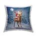 Stupell Santa Reindeer Snowy Winter Night Printed Outdoor Throw Pillow Design by Pip Wilson