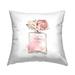 Stupell Soft Vintage Flowers Pink Fragrance Fashion Bottle Printed Outdoor Throw Pillow Design by Amanda Greenwood