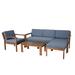 4 Piece Sofa Set with Table,Outdoor Sofa Set w/Pillows & Cushions,Gray