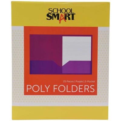 School Smart 2-Pocket Poly Folders