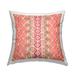 Stupell Pink Geometric Boho Pattern Printed Outdoor Throw Pillow Design by Flora Kouta