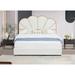 Luxurious King Bed Frame with 4 Drawers - Smart Platform, Cozy Teddy Fleece, White