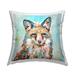 Stupell Bold Modern Fox Animal Printed Outdoor Throw Pillow Design by Jen Seeley