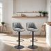 Swivel Bar Stools Set of 2 with Round Heavy Metal Base, and Footrest