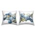 Stupell Rows of Stones Organic Blue Brown Patterns Printed Outdoor Throw Pillow Design by Grace Popp (Set of 2)