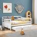 Full Size Multi-functional Daybed Wood Bed With Twin Size Trundle,Solid Construction,Space-saving