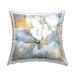 Stupell Abstract Floral Blue Yellow Accent Printed Outdoor Throw Pillow Design by Nan