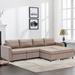 Modern 4+2 pc Linen Modular Sectional Sofa Couch Set