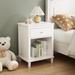 26.77''H Wooden Nightstand with One Drawer One Shelf for Kids, Adults