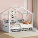 Twin Imaginative Wooden House Bed - Shelves, Cabinet, Sturdy Construction