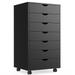 7 Drawer Wood Dresser Chest Storage Cabinets With Wheels,Sturdy Frame,Versatile Use