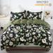 100% Cotton Duvet Cover Queen, 3PCS Floral Pattern Comforter Cover Set, Soft Duvet Cover with Pillow Shams Bedding Collection