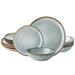 Ceramic Dinnerware Sets,Handmade Reactive Glaze Plates and Bowls Set,Highly Chip and Crack Resistant Dishwasher & Microwave Safe