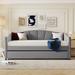 Twin Size Upholstered Daybed Sofa Bed With Trundle Bed And Wood Slat