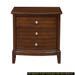 Dark Cherry Finish 1pc Nightstand of 3x Drawers Satin Nickel Tone Knobs Transitional Style Bedroom Furniture