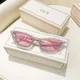 Kleine Cat Eye Sonnenbrille Retro Disco Party Dreieck Rahmen Glitzer Sonnenbrille Diamant Kristall