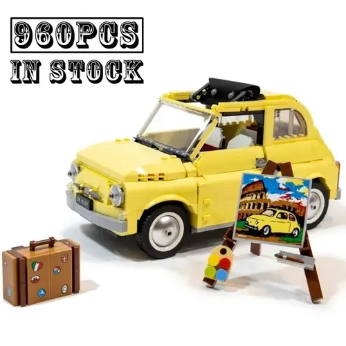 Fit 960pcs Wohnmobil Auto Stadt fiated Serie Modell Buiding Kit Schöpfer Block Ziegel DIY Spielzeug