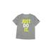 Nike Active T-Shirt: Gray Print Sporting & Activewear - Kids Boy's Size 7