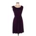 Gilli Casual Dress - A-Line Scoop Neck Sleeveless: Purple Print Dresses - Women's Size Medium