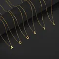 Eueavan minimalist ische anfängliche A-Z Buchstaben Alphabet Anhänger Halskette für Frauen Mädchen