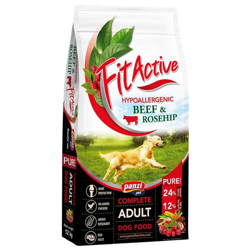 2x 12kg FitActive Pure Hypoallergenic Rind & Hagebutte Hundefutter trocken