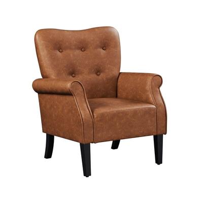Loungesessel Polstersessel mit geschwungenen Armlehnen Clubsessel bequemer Ruhesessel mit breitem Image