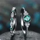 Neue 925 Sterling Silber Ring Intarsien Smaragd Zirkon Ring Hochzeit Ring Weibliche Hohe Schmuck