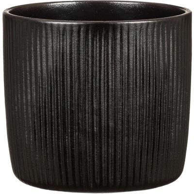 Solido Linea, Blumentopf aus Keramik, Farbe: Ebano, 28 cm Durchmesser, 25,3 cm hoch, 12,9 l Vol. Image