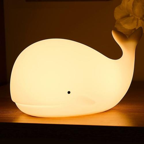Gotrays - Wal-Baby-Nachtlicht, Kinderlampe, Wallampe mit 7 Farbwechseln, wiederaufladbares