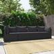 4-tlg. Garten-Sofagarnitur Gartensofa Loungesofa Sitzgruppe mit Auflagen Poly Rattan Schwarz