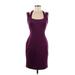 Guess Cocktail Dress - Party Scoop Neck Sleeveless: Burgundy Print Dresses - Women's Size 8