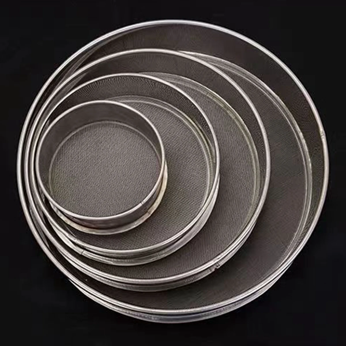 2-500Mesh Wiederverwendbare 304 Edelstahl Mehl Sichter Schüttler Küche Lebensmittel Siebe Pulver Sieb Filter Sieb Siebe Image