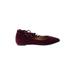 Yoki Flats: Burgundy Print Shoes - Women's Size 7 1/2 - Almond Toe