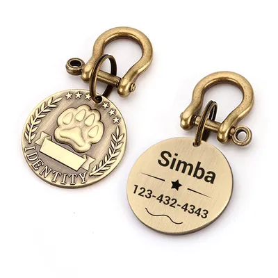Personalisierte Adressanhänger für Hunde, ID-Tags, Hundemarke, kostenlos graviertes individuelles Image