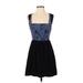 Kimchi Blue Casual Dress - Mini: Blue Damask Dresses - Women's Size 0