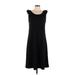 Ann Taylor Factory Casual Dress - Midi Scoop Neck Sleeveless: Black Print Dresses - Women's Size Large