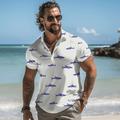 Requin Homme Abstrait 3D Imprimer POLO polo de golf Extérieur Usage quotidien Vêtement de rue Polyester Manche Courte Col rabattu Polos Jaune Bleu Roi Printemps été S M L Micro-élastique Polo à revers