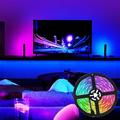 5m 16.4ft smart led rgb strip light 150 leds 5050 smd tv backlight home decor work with alexa google 10mm 24keys remote controller dc cables wifi app control usb auto-adhésif 5v usb powered