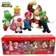 6 stücke Action figur Super Mario Figuren Modell Spielzeug Set Super Mario Bros Luigi Yoshi Esel