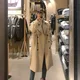 England Stil Zweireiher Trenchcoat Männer Freizeit Lange Windjacke Mäntel Stilvolle Qualität Hübsche