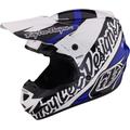 Troy Lee Designs GP Slice Casco da motocross, nero-bianco-blu, dimensione L