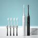 2 Pcs Electric Toothbrush for Couple with 8 Brush Heads Waterproof Ultra Long Battery Life Fast Charging Smart Time Reminder Travel Electric Toothbrush