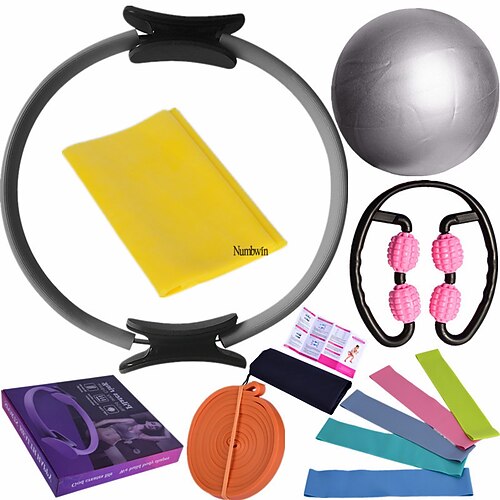 Massagestab, Ringball, dreizehnteiliges Set, Yoga-Ball, Spannungsgürtel, Latex-Widerstandsgürtel, Fitness, Haushalt, kleines Ausrüstungsset