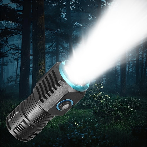 2000 lm dreiäugige Monster-Daumen-Taschenlampe, 20 W Super-Power-Mini-Blitz mit 1500 mAh wiederaufladbarem Akku, USB-Typ-C-P50-Notlicht Image