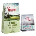 Croquettes Purizon 12 kg + 1,8 kg Single Meat saumon offerts ! - agneau, saumon