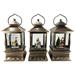 Battery Operated Lighted Holiday Lantern with Christmas Scene 3 Piece Set